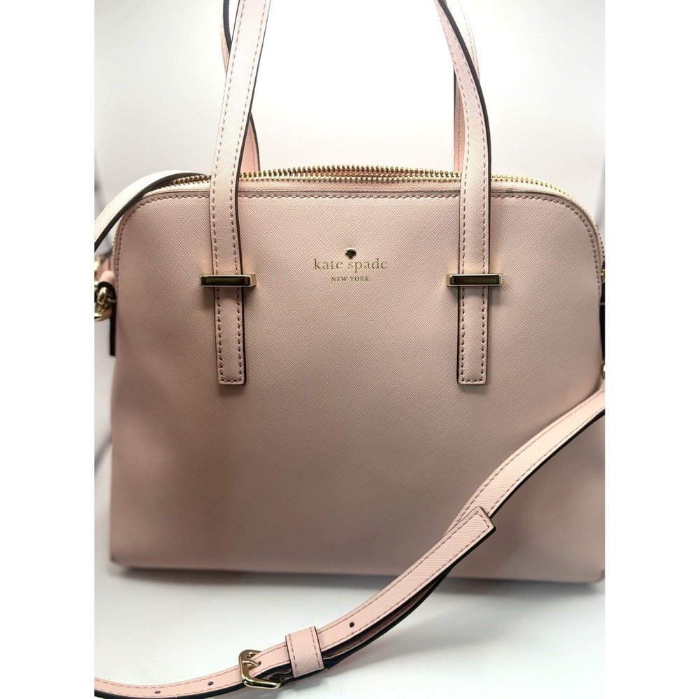 Kate Spade New York Blush Pink Saffiano Leather Satchel Crossbody Bag - Picture 3 of 8